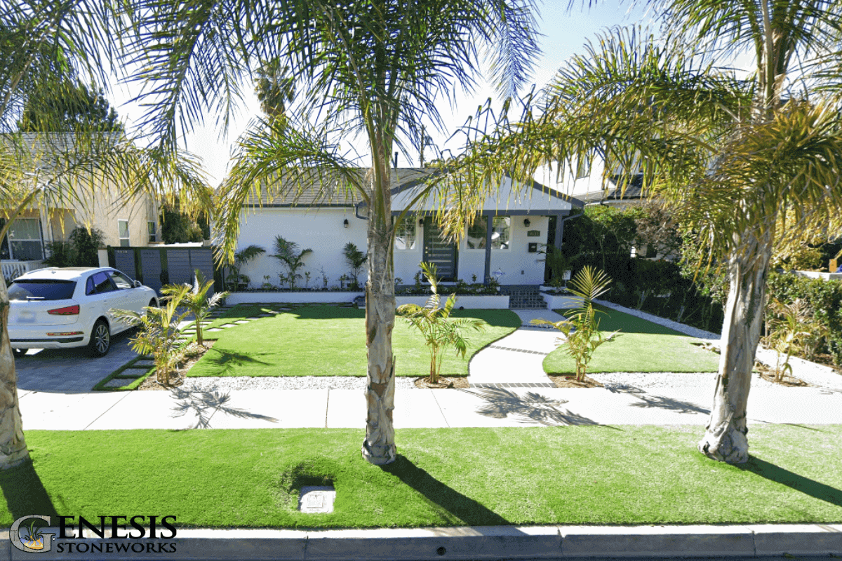 Genesis Stoneworks Artificial Turf Install Sherman Oaks