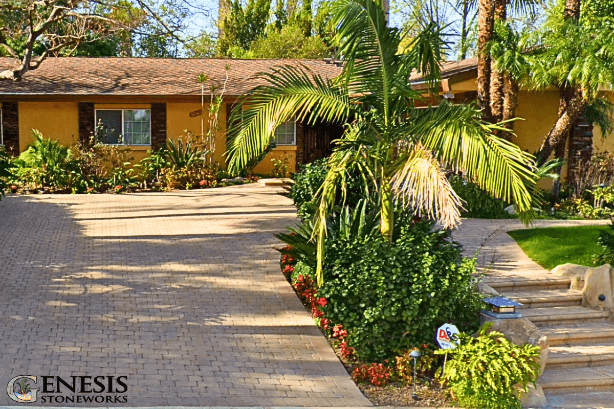 Genesis Stoneworks Paver Driveway & Entry Steps Woodland Hills