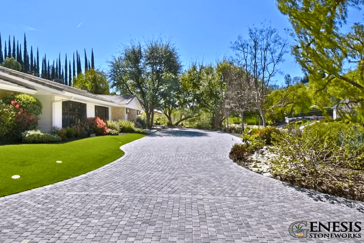 Genesis Stoneworks Runner Driveway Pavers Hidden Hills