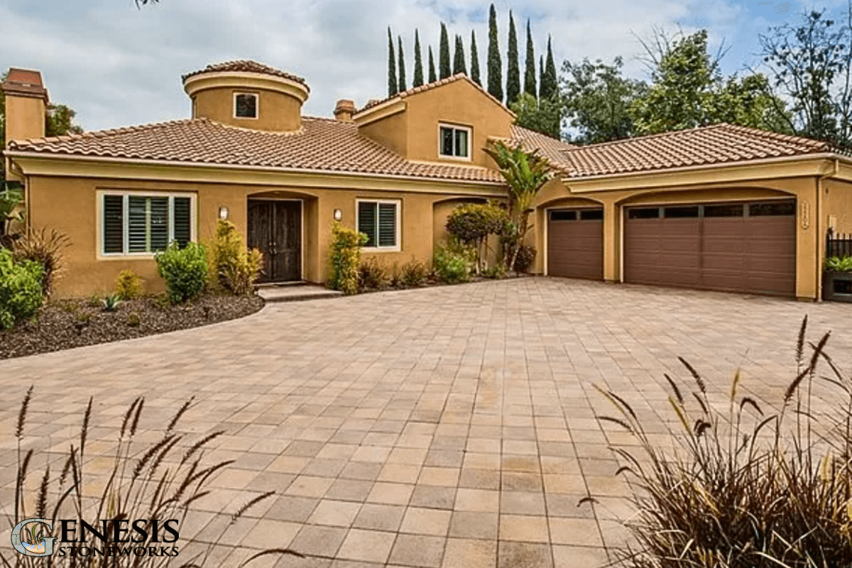 Genesis Stoneworks Woodland Hills 8x8 Paving Stone Driveway