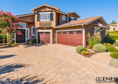 Genesis Stoneworks Paver Driveway with Circle Inset