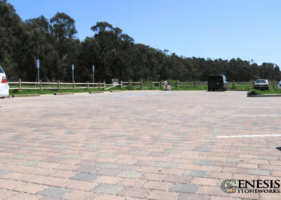 Genesis Stoneworks Commercial Permeable Pavers Parking Lot Santa Barbara